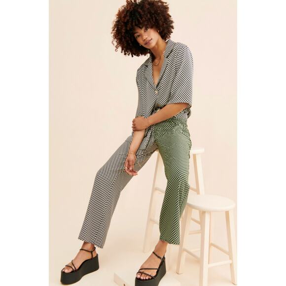 Lisa Says Gah Dane Two-Toned Checkered Trouser Pants XS - Picture 3 of 9